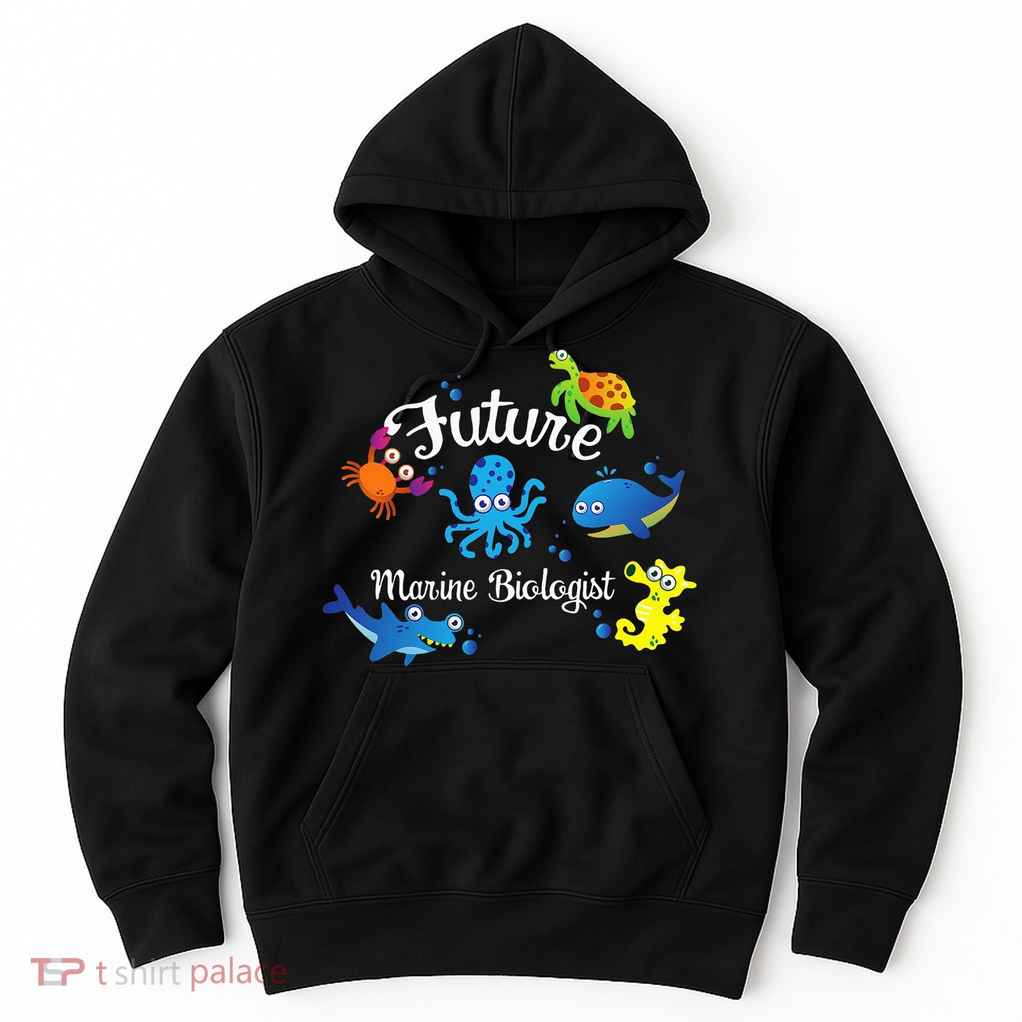Future Marine Biologist Job Ocean Animal Lover Whale Turtle Hoodie