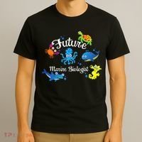 Future Marine Biologist Job Ocean Animal Lover Whale Turtle T-Shirt thumb 3