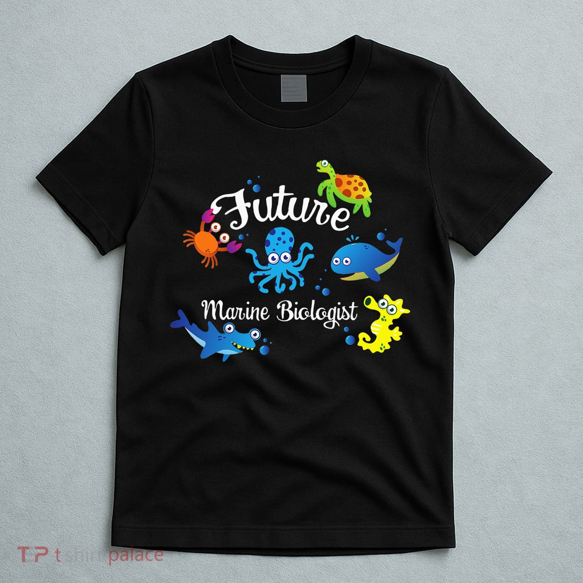 Future Marine Biologist Job Ocean Animal Lover Whale Turtle T-Shirt
