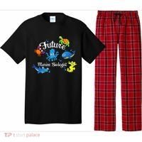 Future Marine Biologist Job Ocean Animal Lover Whale Turtle Pajama Set thumb 0