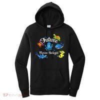 Future Marine Biologist Job Ocean Animal Lover Whale Turtle Women's Hoodie thumb 0