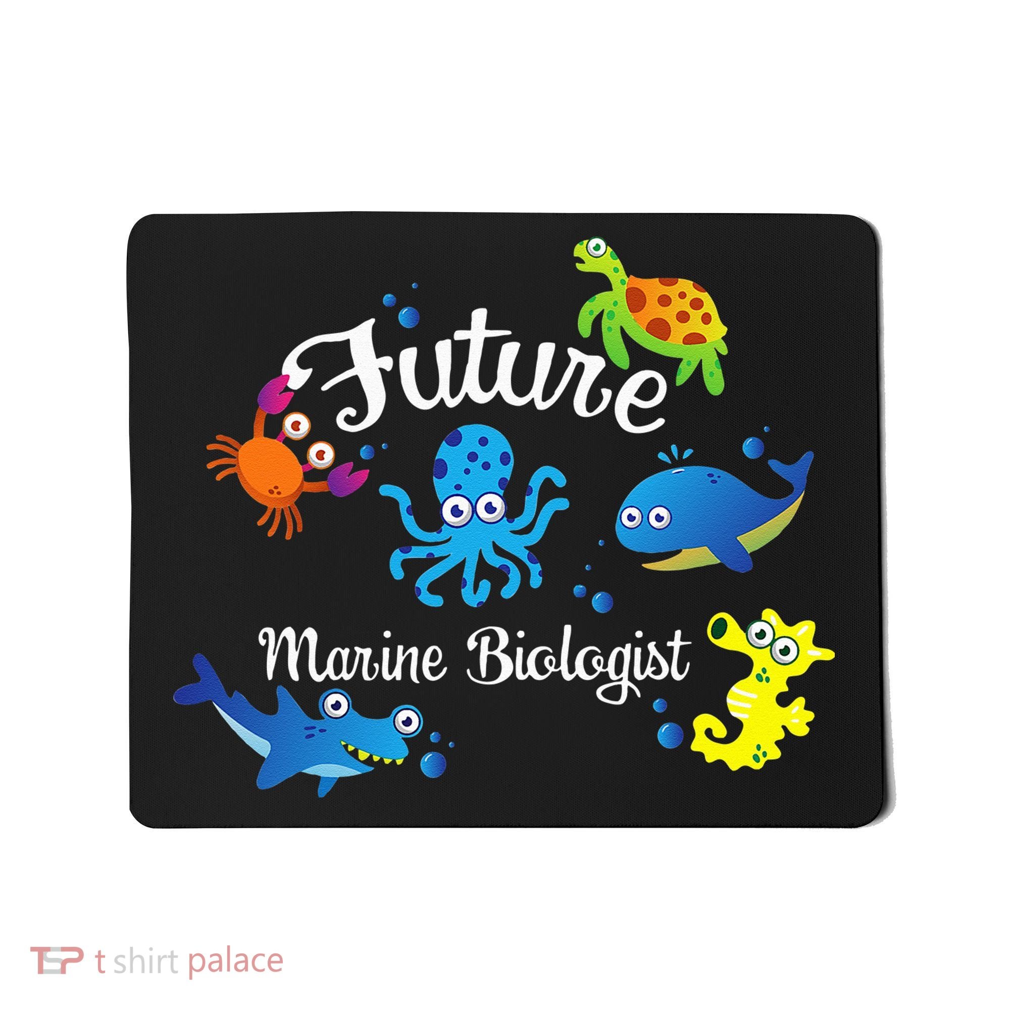 Future Marine Biologist Job Ocean Animal Lover Whale Turtle Mousepad