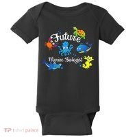 Future Marine Biologist Job Ocean Animal Lover Whale Turtle Baby Bodysuit thumb 0