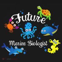 Future Marine Biologist Job Ocean Animal Lover Whale Turtle Baby Bodysuit thumb 2