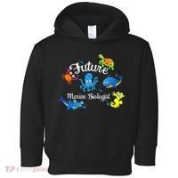 Future Marine Biologist Job Ocean Animal Lover Whale Turtle Toddler Hoodie thumb 0