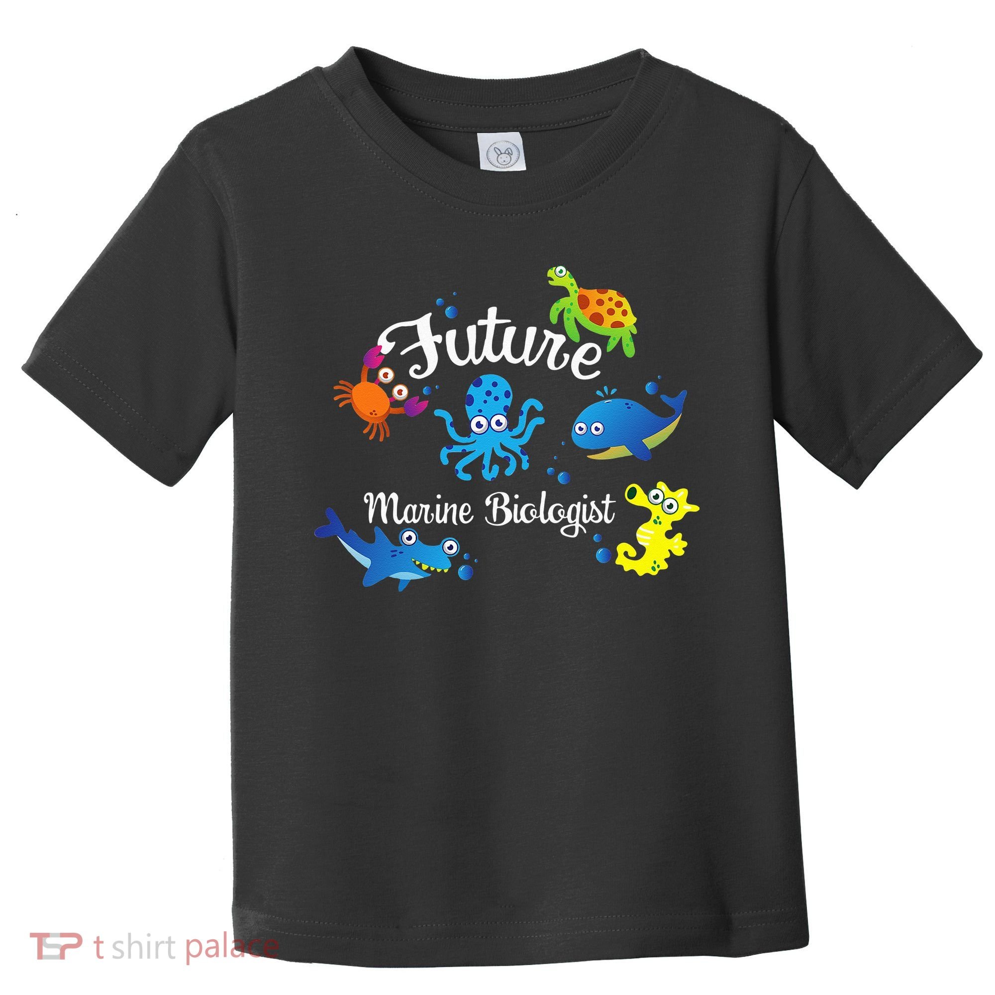 Future Marine Biologist Job Ocean Animal Lover Whale Turtle Toddler T-Shirt