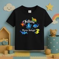 Future Marine Biologist Job Ocean Animal Lover Whale Turtle Toddler T-Shirt thumb 3