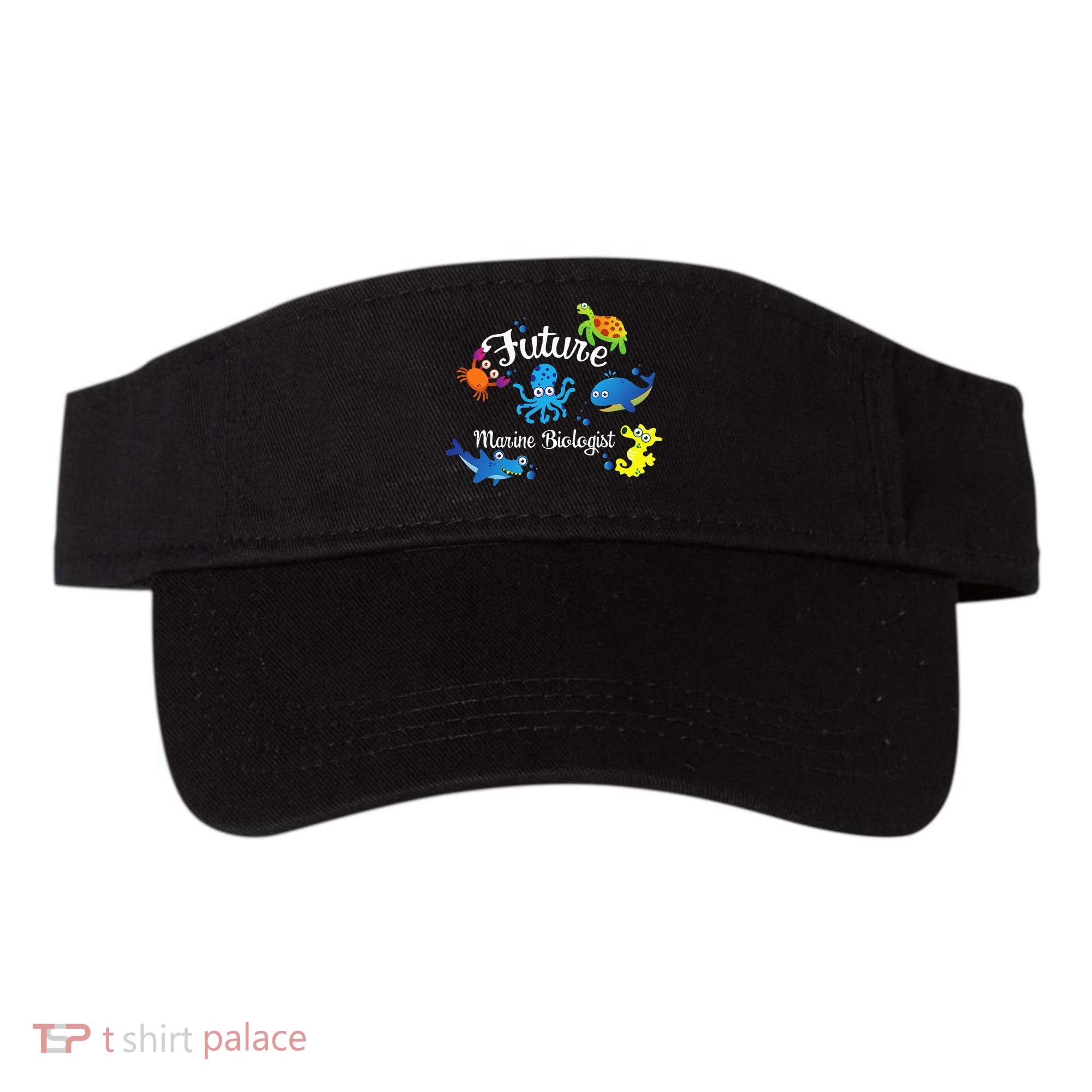 Future Marine Biologist Job Ocean Animal Lover Whale Turtle Visor