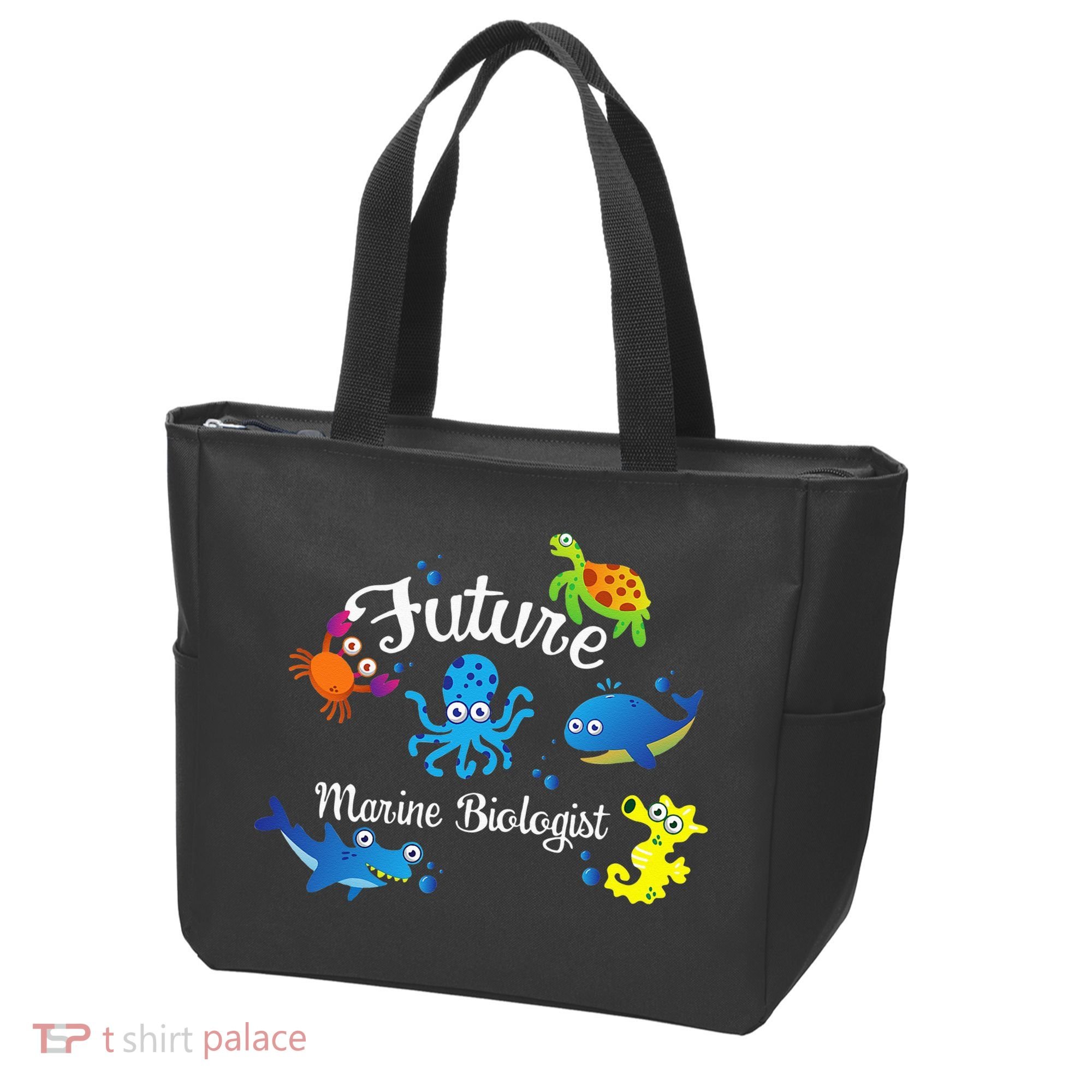 Future Marine Biologist Job Ocean Animal Lover Whale Turtle Tote Bag