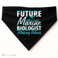 FUTURE MARINE BIOLOGIST MAKING WAVES Graduation Gift USA-Made Doggie Bandana thumb 0