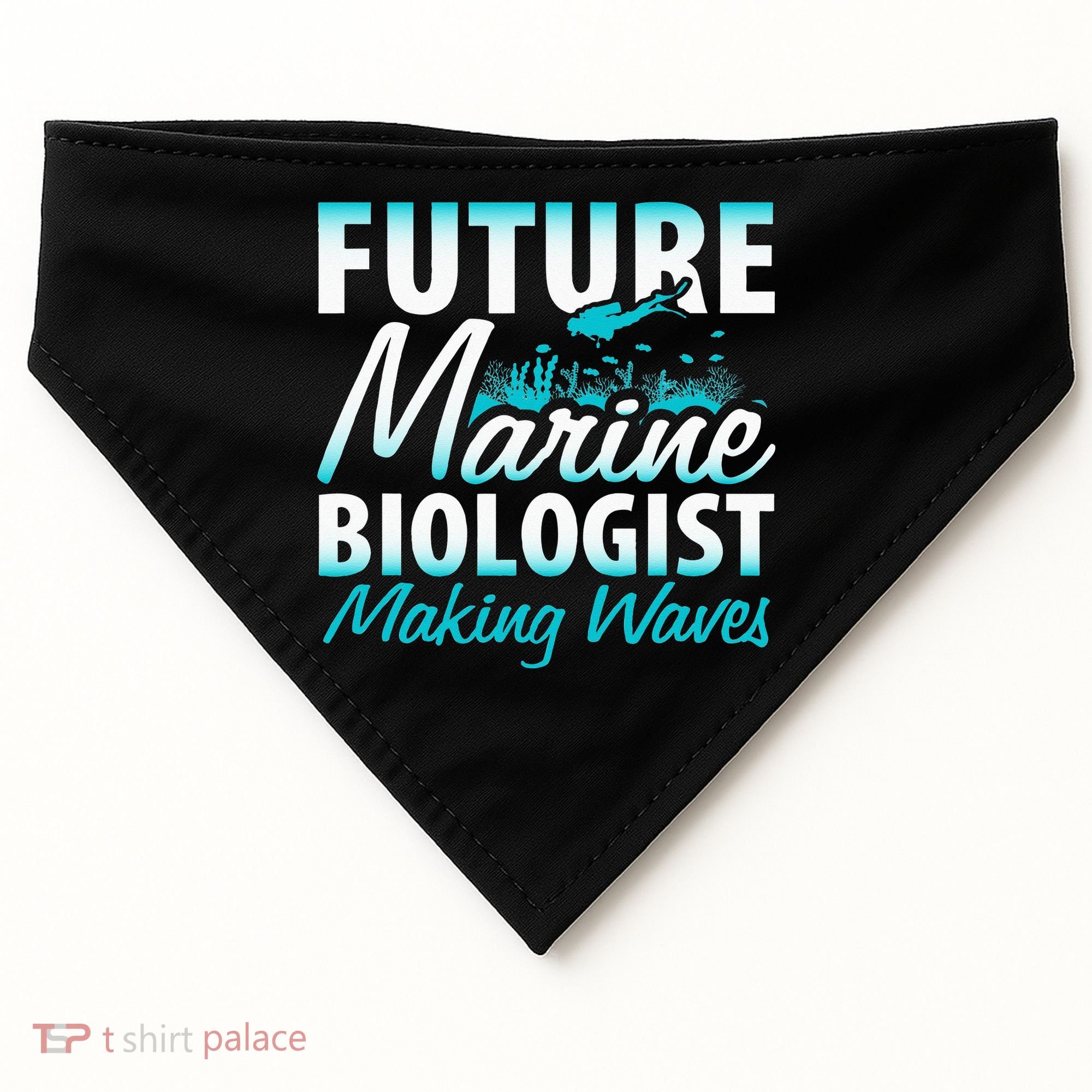 FUTURE MARINE BIOLOGIST MAKING WAVES Graduation Gift USA-Made Doggie Bandana