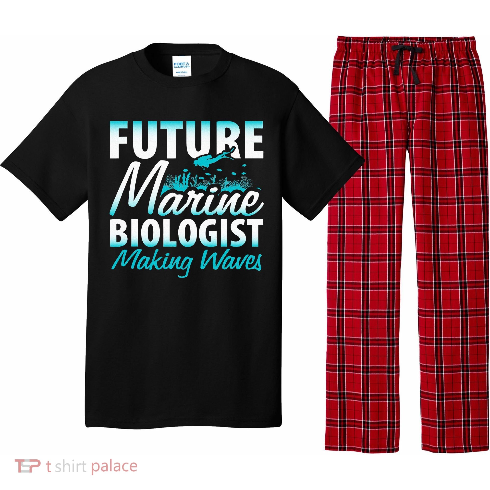 FUTURE MARINE BIOLOGIST MAKING WAVES Graduation Gift Pajama Set