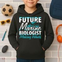 FUTURE MARINE BIOLOGIST MAKING WAVES Graduation Gift Kids Hoodie thumb 2