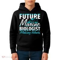 FUTURE MARINE BIOLOGIST MAKING WAVES Graduation Gift Kids Hoodie thumb 4