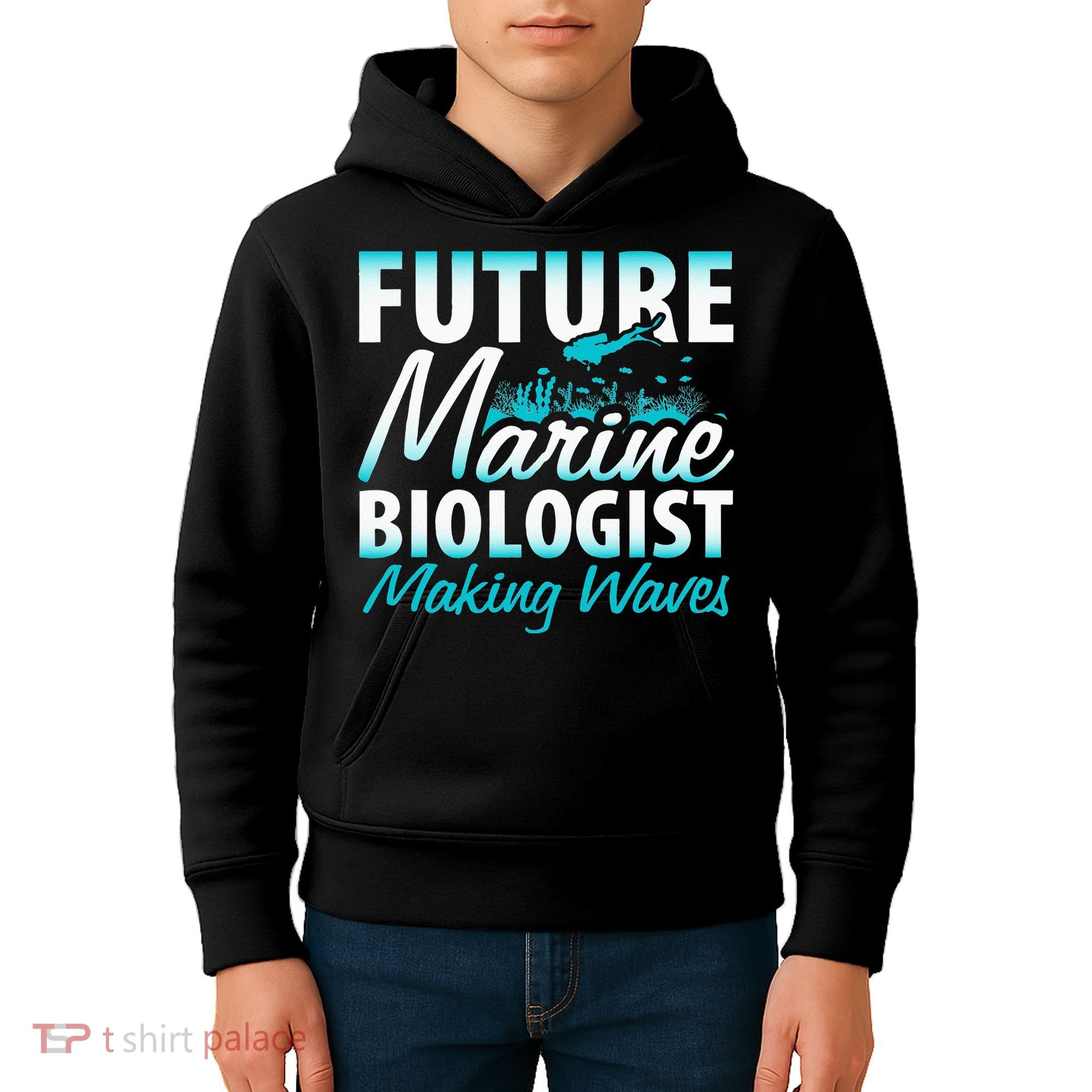 FUTURE MARINE BIOLOGIST MAKING WAVES Graduation Gift Kids Hoodie