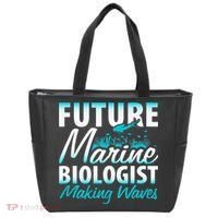 FUTURE MARINE BIOLOGIST MAKING WAVES Graduation Gift Tote Bag thumb 0