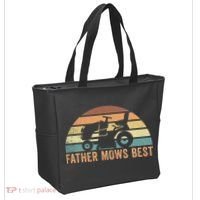 Father Mows Best Lawn Care Dad Mowing Gardener Tote Bag thumb 2