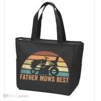 Father Mows Best Lawn Care Dad Mowing Gardener Tote Bag thumb 3