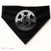 Funny Mountain Biking Art For MTB Mountain Biker USA-Made Doggie Bandana thumb 0
