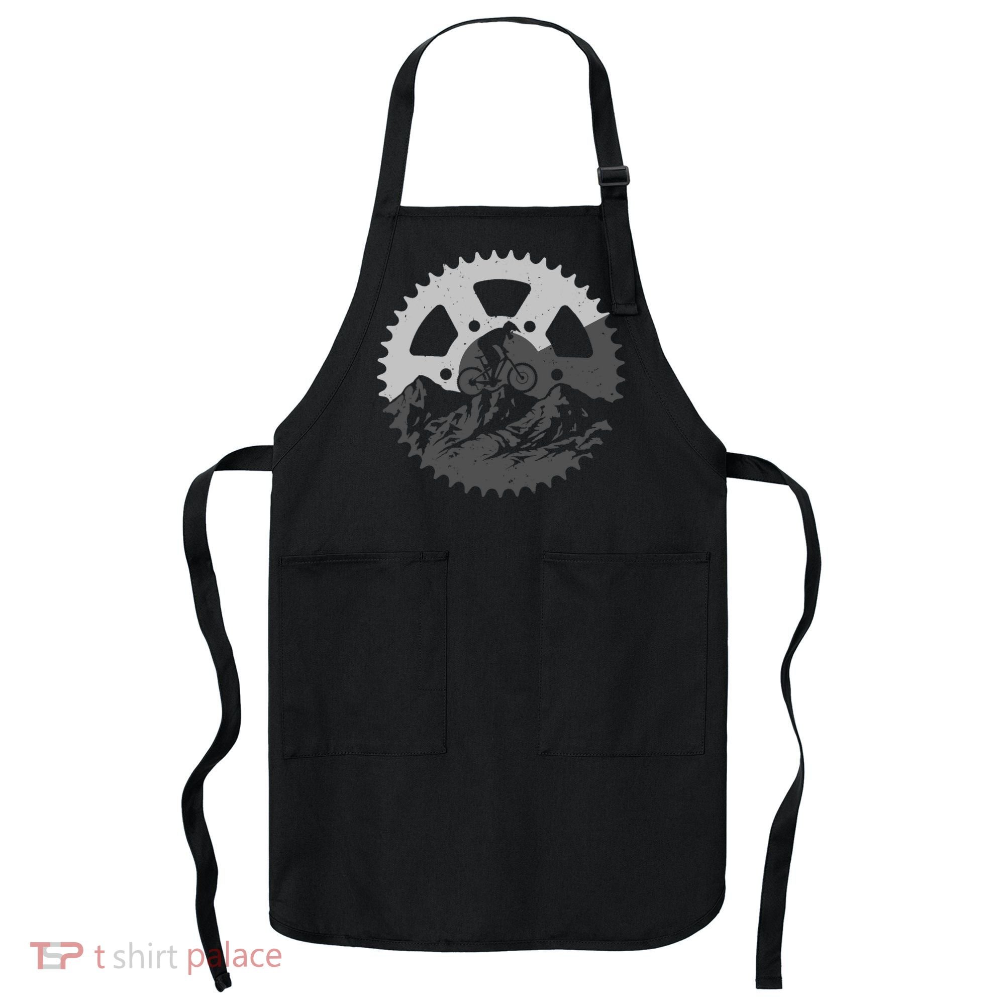 Funny Mountain Biking Art For MTB Mountain Biker Apron
