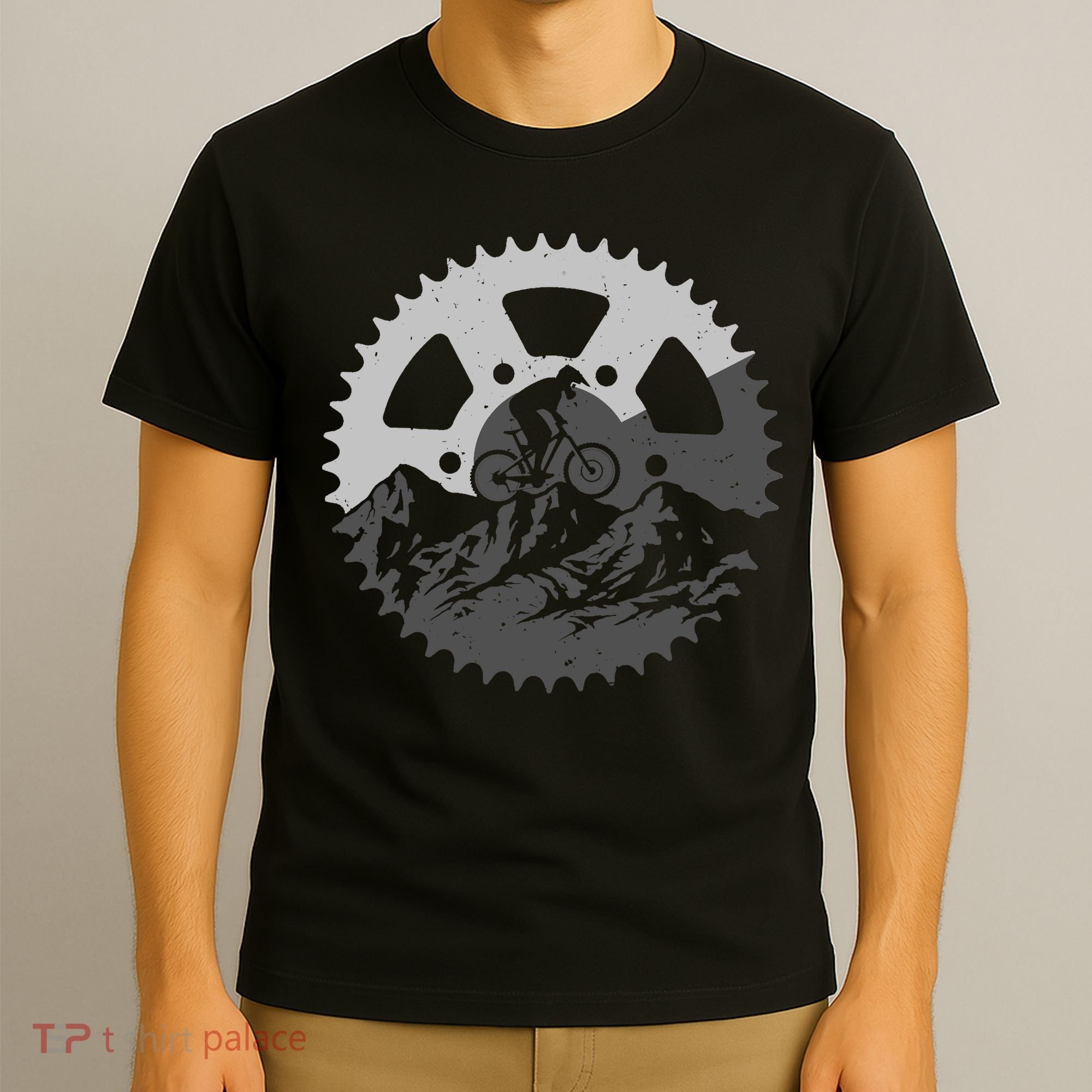 Funny Mountain Biking Art For MTB Mountain Biker T-Shirt