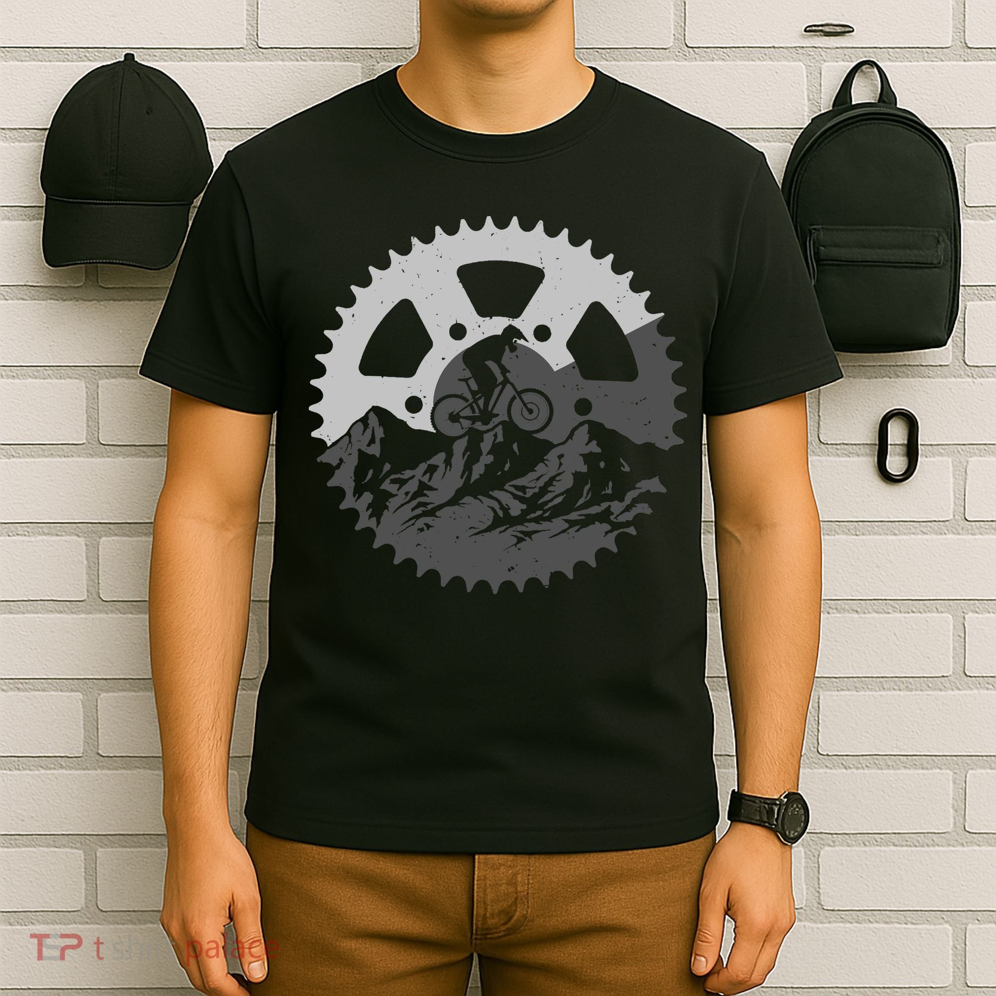 Funny Mountain Biking Art For MTB Mountain Biker T-Shirt