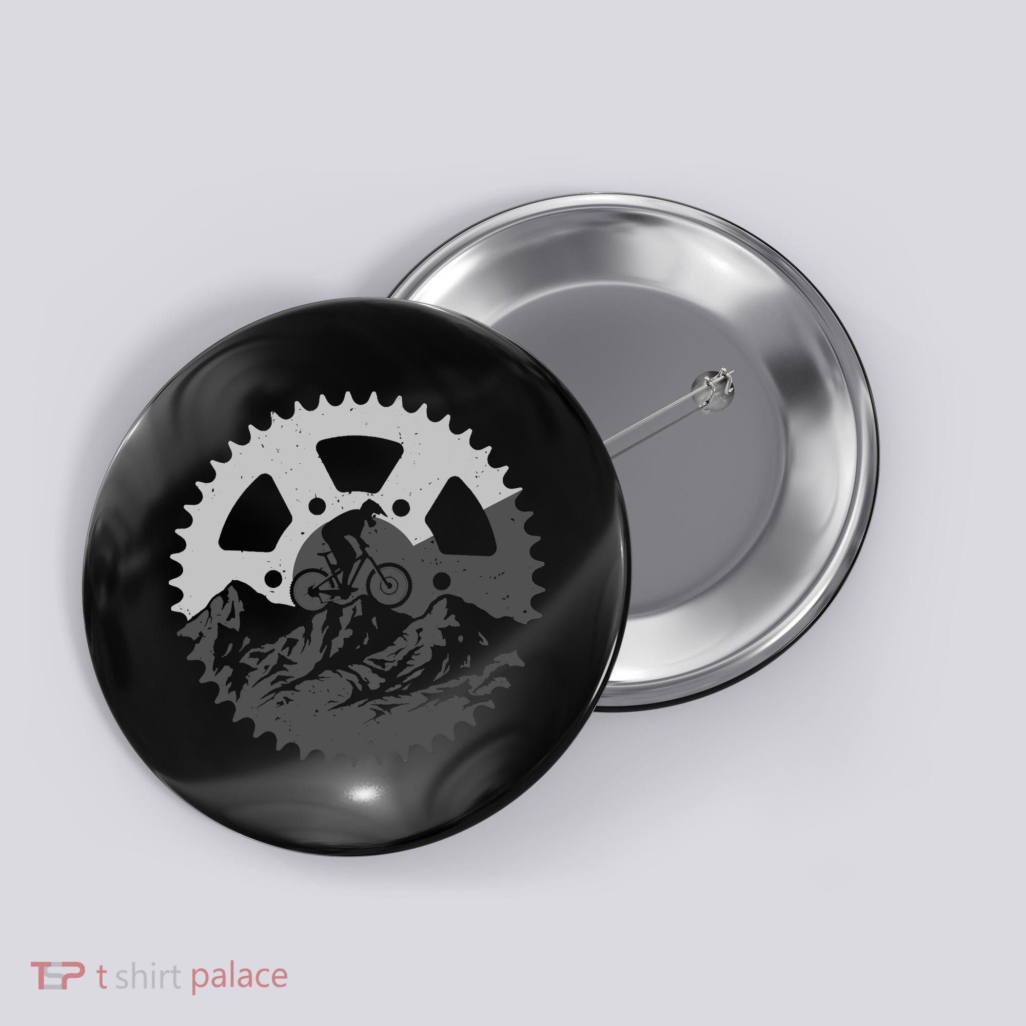 Funny Mountain Biking Art For MTB Mountain Biker Button