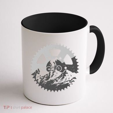 Funny Mountain Biking Art For MTB Mountain Biker Coffee Mug back