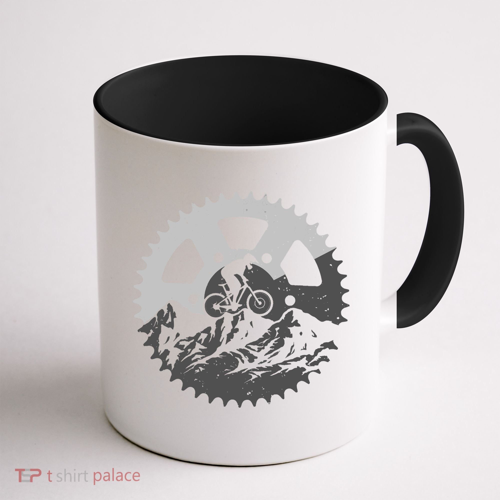 Funny Mountain Biking Art For MTB Mountain Biker Coffee Mug