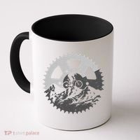 Funny Mountain Biking Art For MTB Mountain Biker Coffee Mug thumb 0