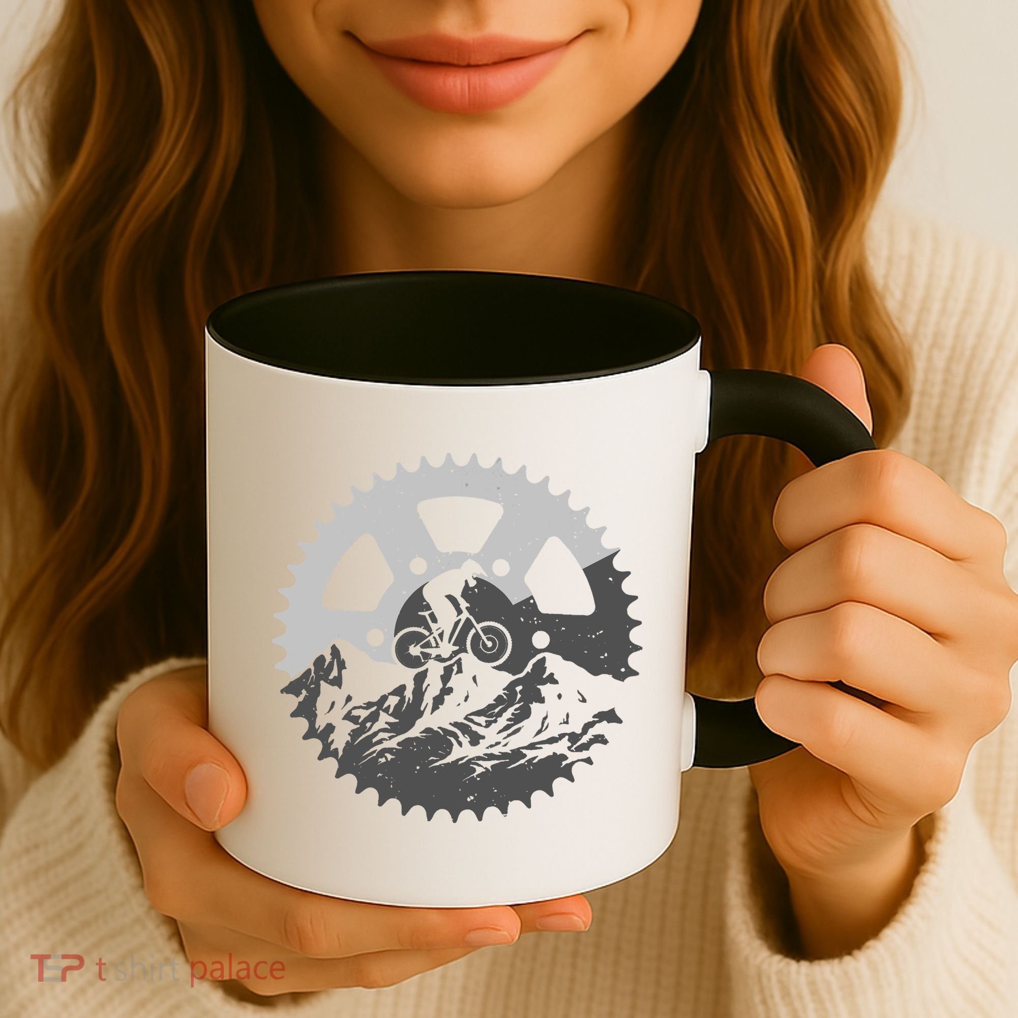 Funny Mountain Biking Art For MTB Mountain Biker Coffee Mug