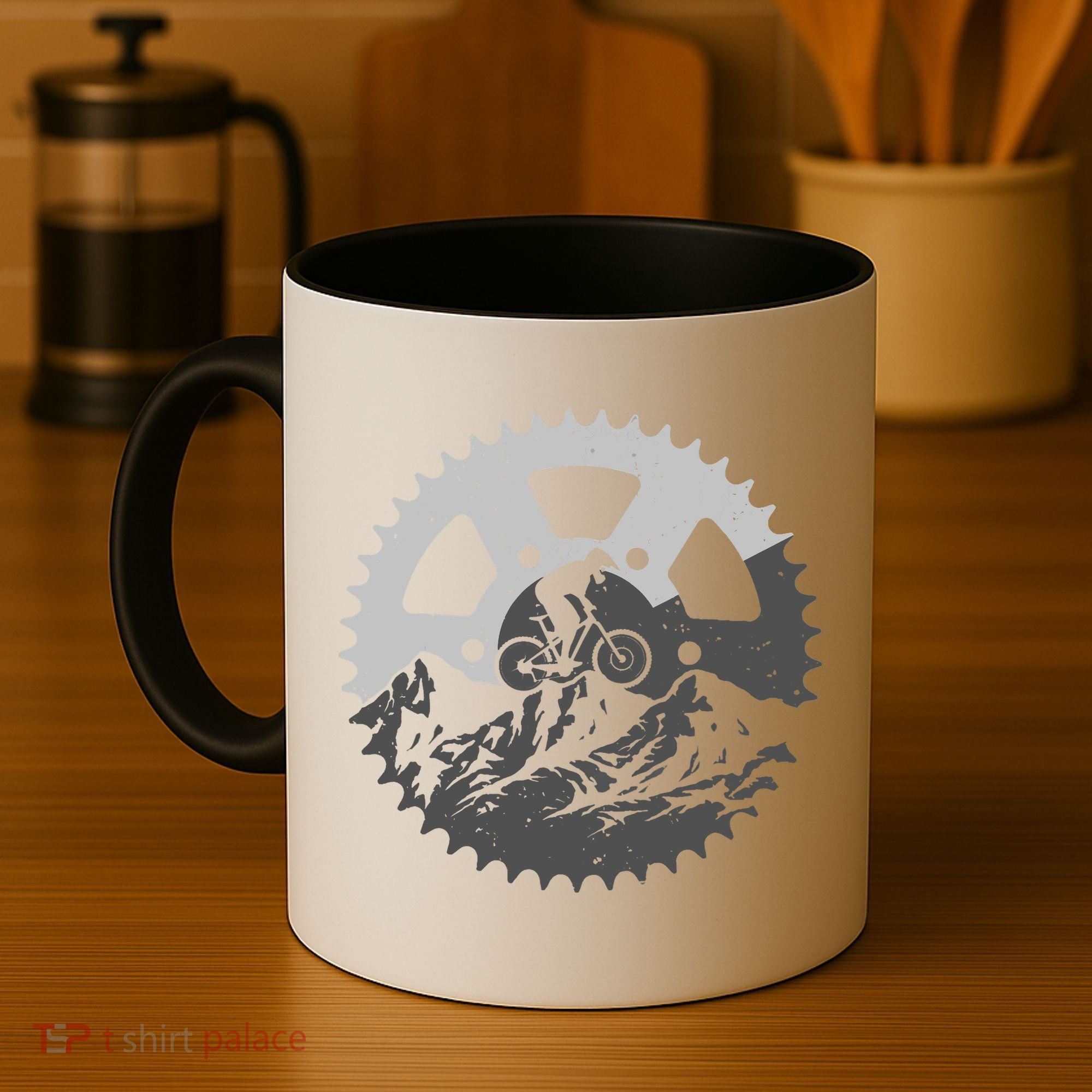 Funny Mountain Biking Art For MTB Mountain Biker Coffee Mug