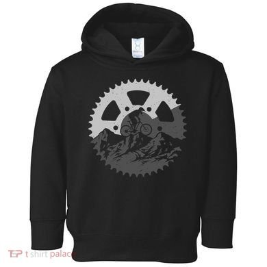 Funny Mountain Biking Art For MTB Mountain Biker Toddler Hoodie