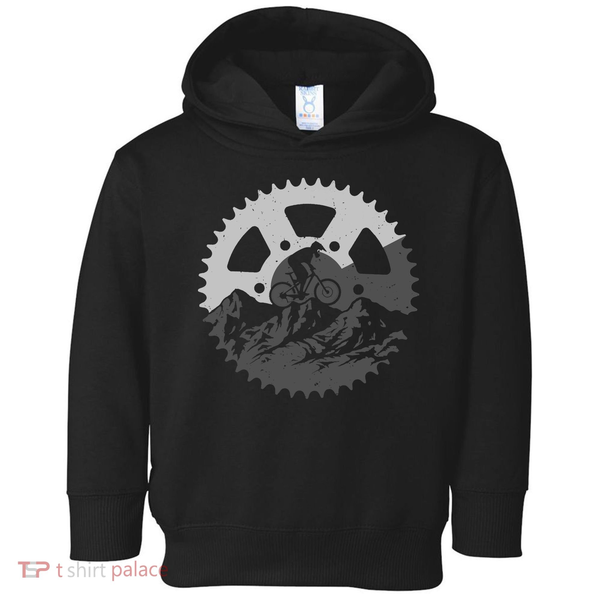 Funny Mountain Biking Art For MTB Mountain Biker Toddler Hoodie
