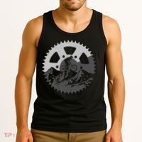 Funny Mountain Biking Art For MTB Mountain Biker Tank Top thumb 3