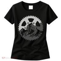 Funny Mountain Biking Art For MTB Mountain Biker Women's T-Shirt thumb 0