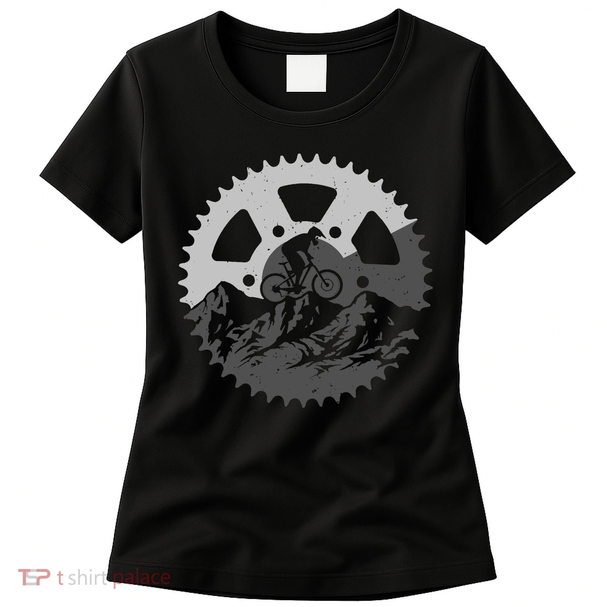 Funny Mountain Biking Art For MTB Mountain Biker Women's T-Shirt