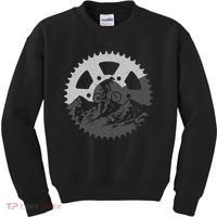 Funny Mountain Biking Art For MTB Mountain Biker Kids Sweatshirt thumb 0