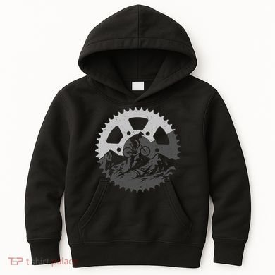 Funny Mountain Biking Art For MTB Mountain Biker Kids Hoodie