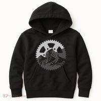Funny Mountain Biking Art For MTB Mountain Biker Kids Hoodie thumb 0