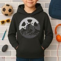 Funny Mountain Biking Art For MTB Mountain Biker Kids Hoodie thumb 2