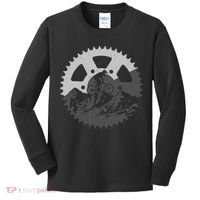 Funny Mountain Biking Art For MTB Mountain Biker Kids Long Sleeve Shirt thumb 0
