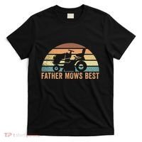 Father Mows Best Lawn Care Dad Mowing Gardener T-Shirt thumb 0