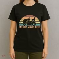 Father Mows Best Lawn Care Dad Mowing Gardener T-Shirt thumb 4