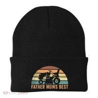 Father Mows Best Lawn Care Dad Mowing Gardener Beanie thumb 0