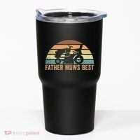 Father Mows Best Lawn Care Dad Mowing Gardener Tumbler thumb 0