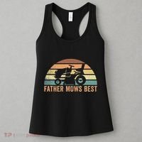 Father Mows Best Lawn Care Dad Mowing Gardener Women's Tank Top thumb 3