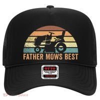Father Mows Best Lawn Care Dad Mowing Gardener Hat thumb 0