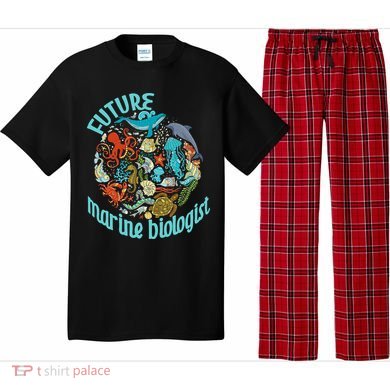 Future Marine Biologist Ocean Life Drawing Whale Octopus Pajama Set