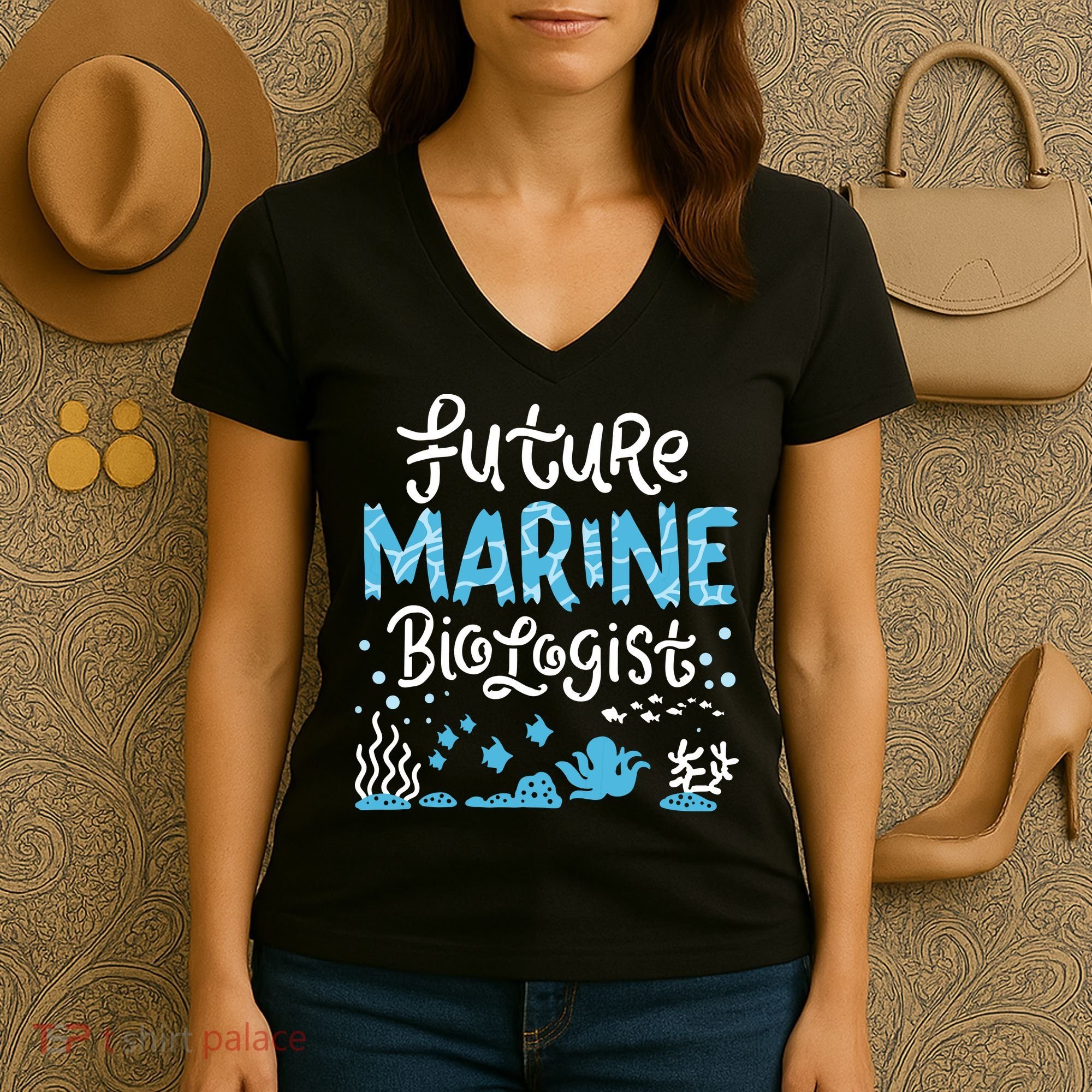 Future Marine Biologist Women's V-Neck T-Shirt